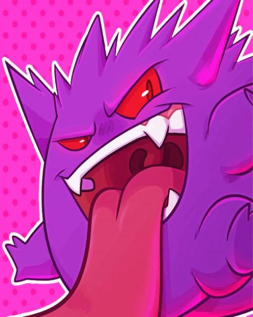 Gengar Tongue Out Art Diamond Paintings