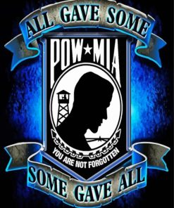 Pow Mia Illustartion Diamond Paintings