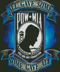 Pow Mia Illustartion Diamond Paintings