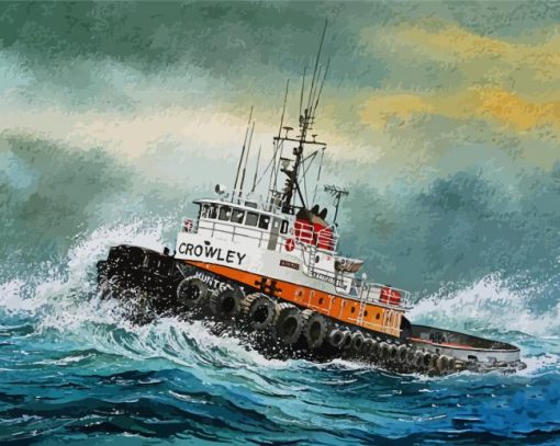 Tug Boat Art Diamond Paintings