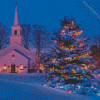 Christmas Church Tree Diamond Paintings