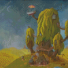 Fantasy Tree House Diamond Paintings