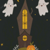 Goth Pumpkin House Diamond Paintings