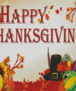 Happy Thanksgiving Illustration Diamond Paintings