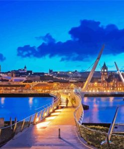 Londonderry Bridge At Night Diamond Paintings