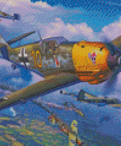 Messerschmitt Bf 109 Airplanes Diamond Paintings