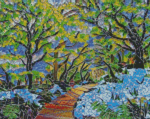 Mosaic Trees Diamond Paintings