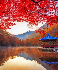 Naejangsan Mountain Autumn Asia Diamond Paintings