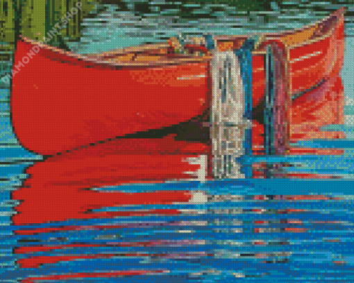 Red Canoe Diamond Paintings