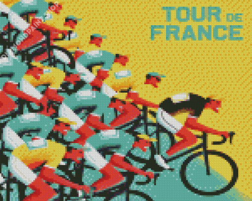 Tour De France Poster Diamond Paintings