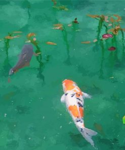 Water Lilies With Koi Diamond Paintings