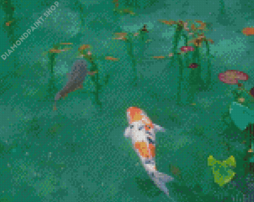 Water Lilies With Koi Diamond Paintings