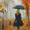 Aesthetic Autumn Lady Diamond Paintings