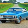 Blue Chevrolet 67 Chevelle Car Diamond Paintings