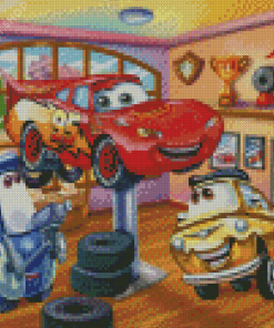 Cars Cartoon Diamond Paintings