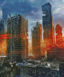 Dystopia Buildings Diamond Paintings