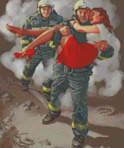 Fireman Hero Diamond Paintings