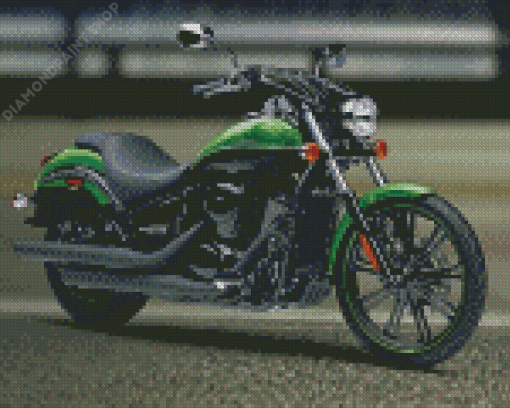 Green Kawasaki Vulcan Classic Diamond Paintings