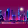 Purple City Diamond Paintings