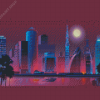 Purple City Diamond Paintings