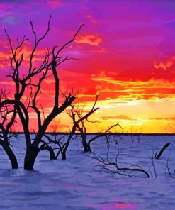 Sunset Menindee Lake Diamond Paintings