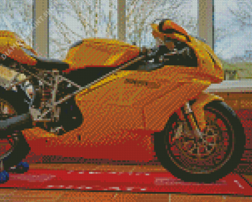 Yellow Ducati 999 Diamond Paintings