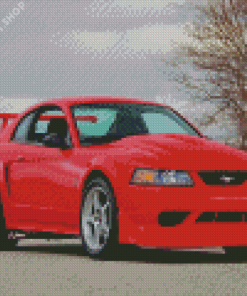 2000 Red Ford Mustang Diamond Paintings