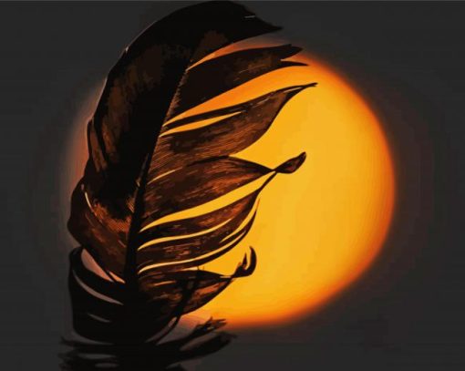 Aesthetic Feather Silhouette Diamond Paintings