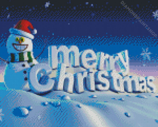 Aesthetic Merry Christmas Illustration Diamond Painting