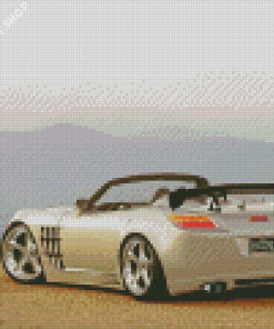 Beige Saturn Sky Car Diamond Paitntings