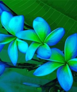 Blue Plumeria Diamond Painting