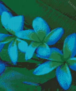 Blue Plumeria Diamond Painting