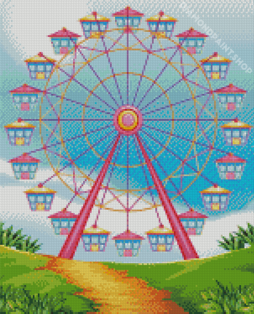 Circus Wheel Illustration Diamond Paintings