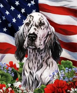 English Setter Dog Diamond Painting