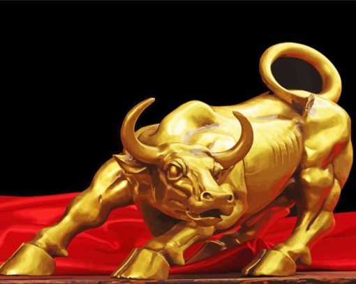 Gold Bull Decoration Diamond Painting