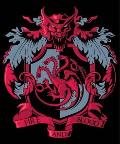 House Targaryen Fire And Blood Logo Diamond Paintings