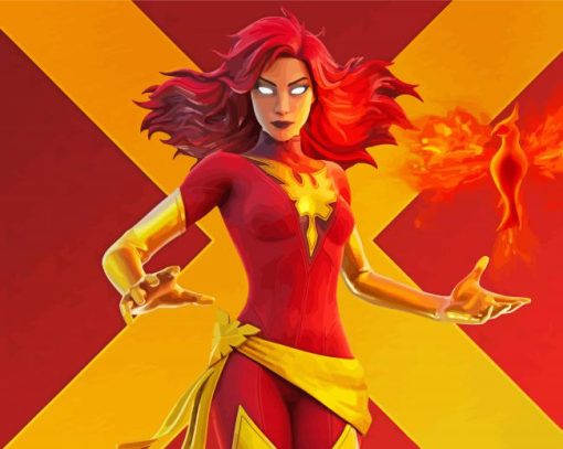 Jean Grey Dark Phoenix Diamond Painting