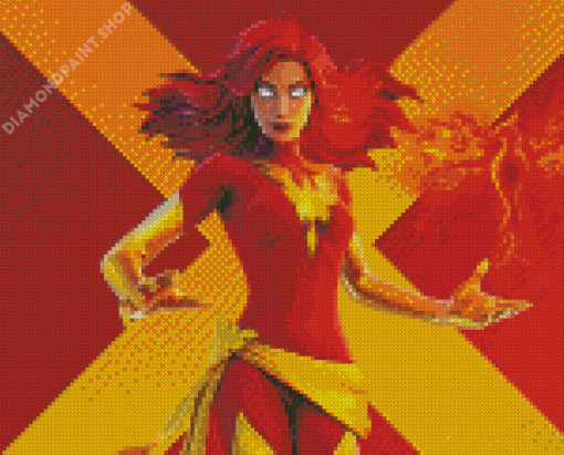 Jean Grey Dark Phoenix Diamond Painting