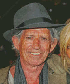 Keith Richards Smiling Diamond Paintings