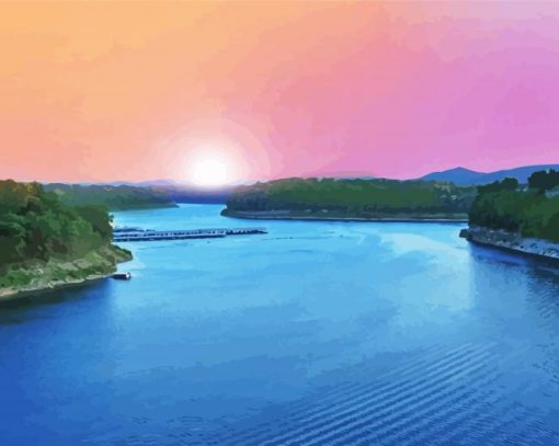 Lake Cumberland Sunset Diamond Paintings