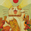 Maneki Neko Japanese Lucky Cat Diamond Paintings