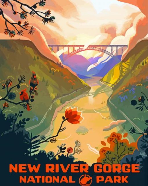 New River Gorge National Park Diamond Paintings