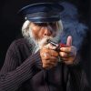 Old Man Sailor Smoking Diamond Paintings