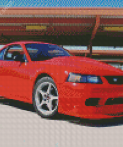 Red 2000 Ford Mustang Gt Diamond Paintings