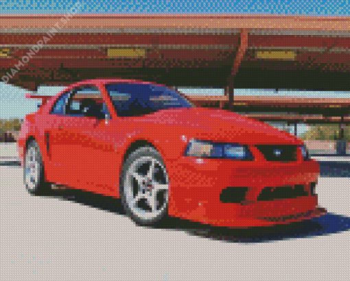 Red 2000 Ford Mustang Gt Diamond Paintings