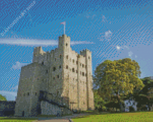 Rochester Castle England Buildings Diamond Paintings