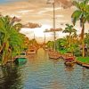 Scenic Canal Florida Diamond Paintings