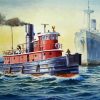 Steam Towboat Diamond Paintings