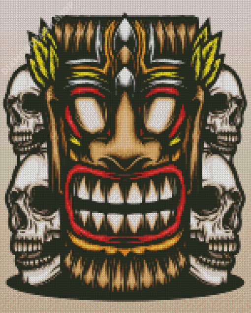 Tiki Skull Diamond Paintings