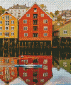 Trondheim Houses Diamond Painting